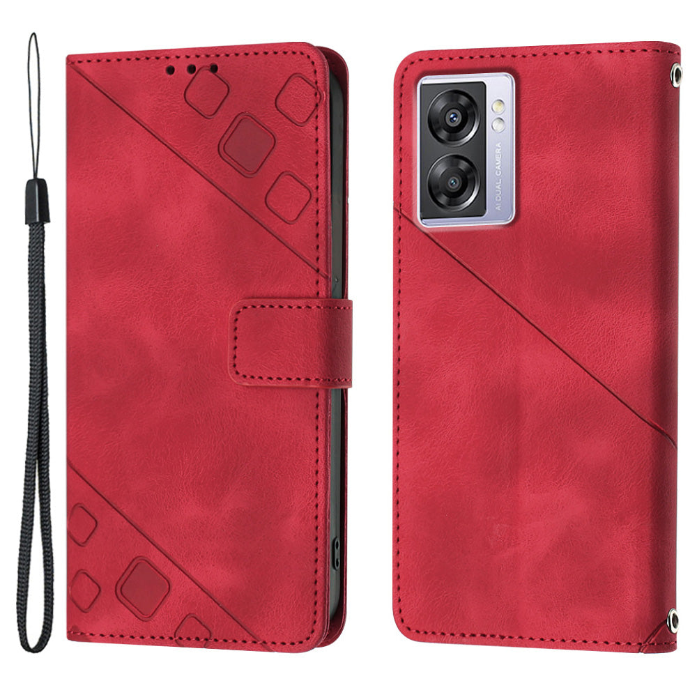 PT005 YB Imprinting Series-6 For Oppo A57 4G A57 (2022) 5G A77 5G Skin Touch Phone Protective Shell Leather Stand Wallet Anti-drop Case PT005 YB Imprinting Series-6 For Oppo A57 4G A57 (2022) 5G A77 5G Skin Touch Phone Protective Shell Leather Stand Wallet Anti-drop Case